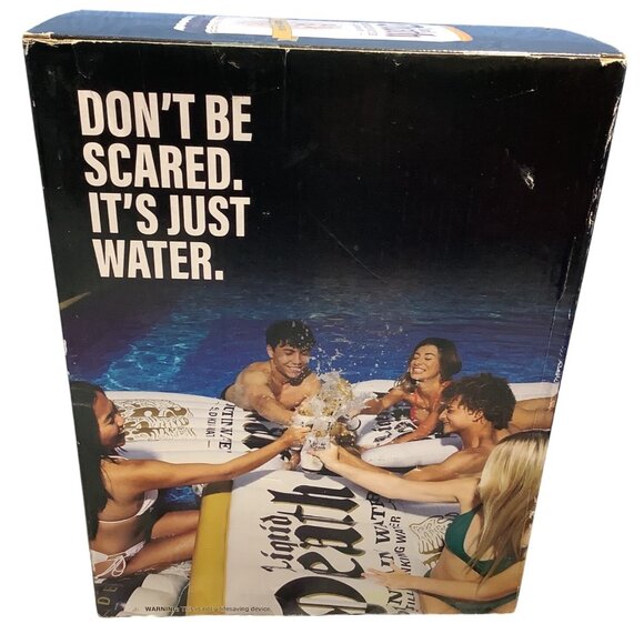 Liquid Death Mountain Water 6 Pool Float Inflatable 72" x 36" x 6" Lazy River - Picture 3 of 4